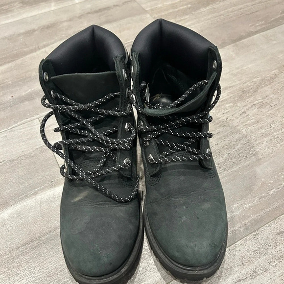 Timberlands  All Black Logo Cuff Waterproof Boots - Picture 3 of 5